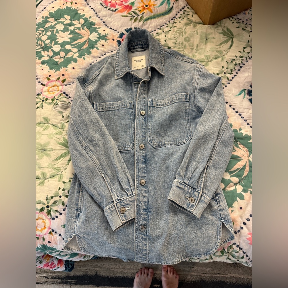 Abercrombie & Fitch Light Blue Denim Jacket